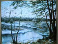 Talv Võhandu jõel: 50x60 (akrüül)(pole müügis)