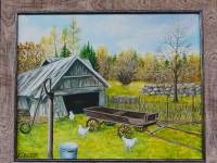 Kevade hingus vana talu õuel 45x55 (akrüül)