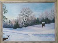 Tammepuu talvise tee ääres 60x80(akrüül)